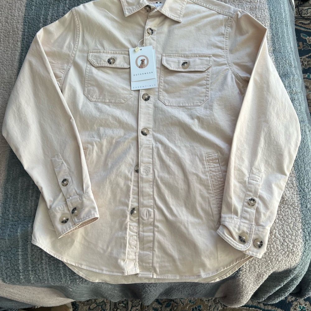 Men's Cream Casual Button Down Shirt